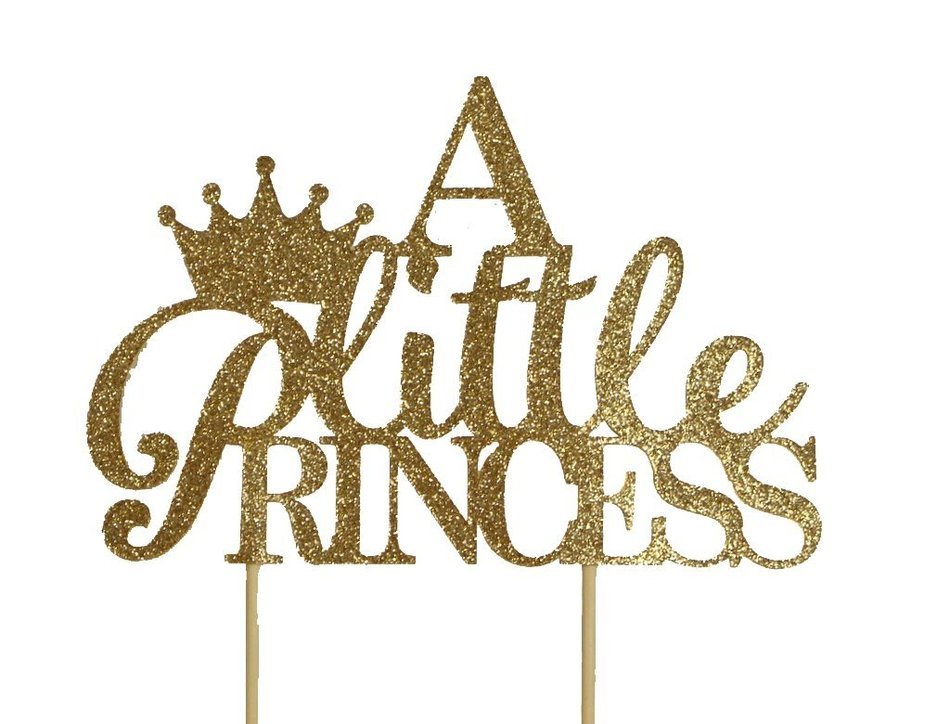 All About Details Gold A Little Princess Cake Topper