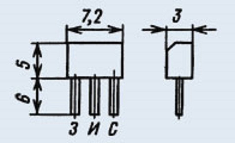 Transistors silicon 2P313A (KP313A) USSR 10 pcs