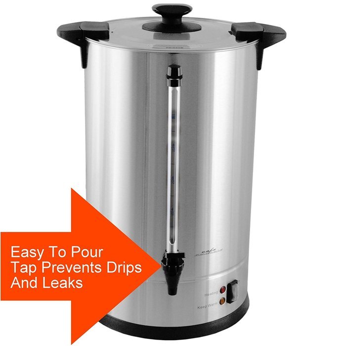 Cafe Amoroso 100 Cup Stainless Steel Coffee Urn - Premium Commercial Double Wall Design - Perfect For Catering... N6