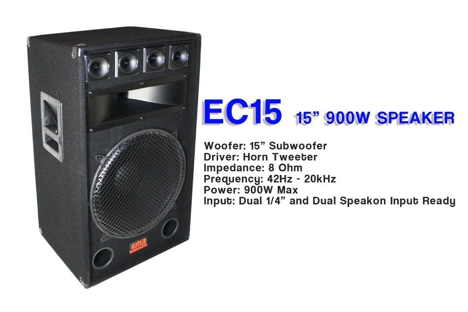 EMB PROFESSIONAL 15" 900W EC15 CABINET SPEAKERS SYSTEM