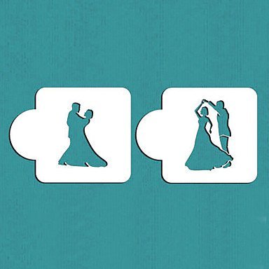 Y&XL&H Valentine's Gift Dancing Couple Cake Stencil Cookie Stencil, N3