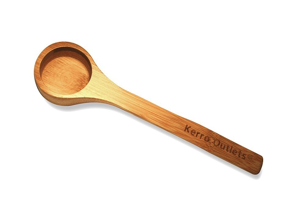 2 Tablespoon Scoop in Bamboo and Coffee Grinder Brush From Kerro Outlets, Home Accessories for Kitchen, Coffee... N4