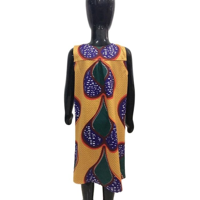 Romper Jumpsuit Dress ,BeautyVan Girls Kids Short Sleeve Clothes Africa Print Tops T-Shirt Dress (110, A) N12