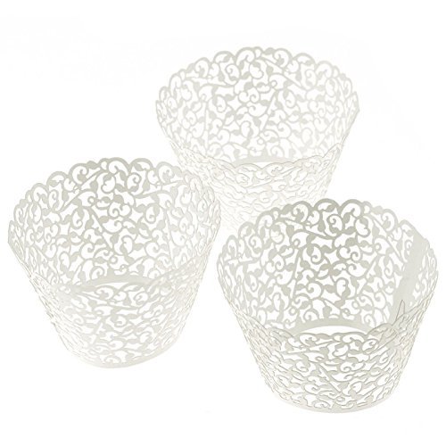 Little Vine Lace Laser Cut Cupcake Wrapper Liner Baking Cup Muffin & Happy Kitchen Time N3