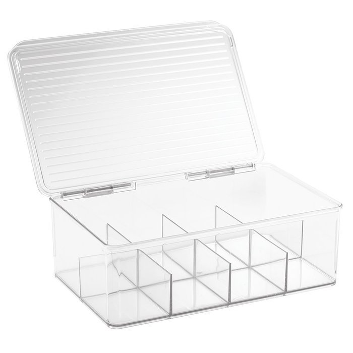 InterDesign Cabinet Binz Tea Bag Organizer Box, Clear N11