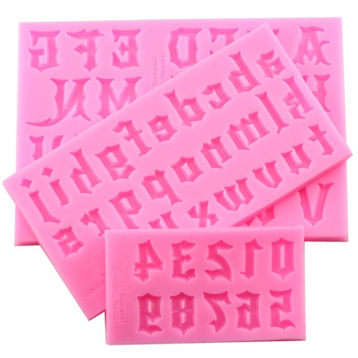 Mujiang Fondant Letter Mold Candy Making Tools Silicone Alphabet Molds Cake Decorating N12