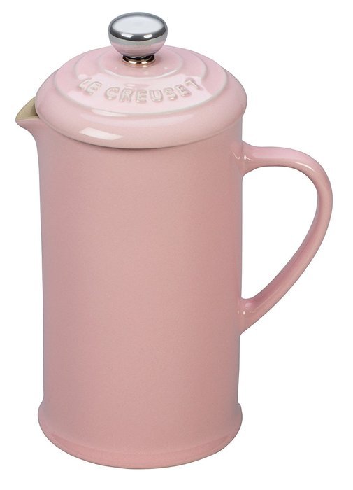 Le Creuset of America Stoneware Petite French Press, 12 oz, Cherry N4