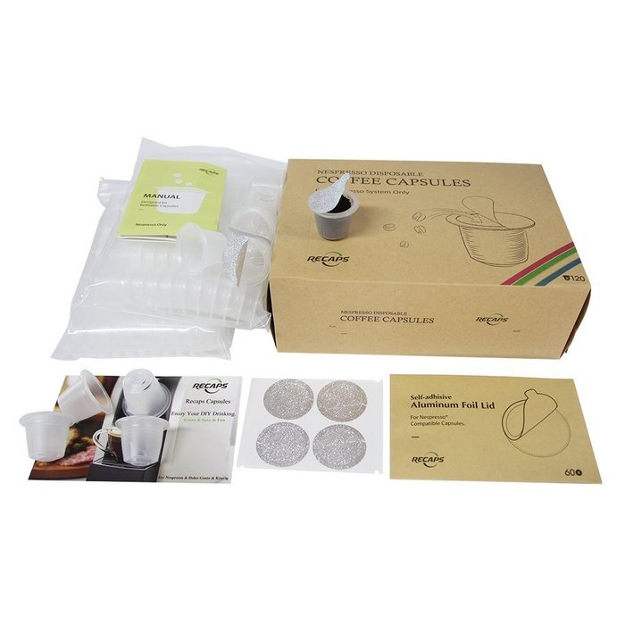 120 pcs Empty Disposable Nespresso Coffee Caspules (White) N11