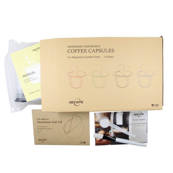 120 pcs Empty Disposable Nespresso Coffee Caspules (White) N12