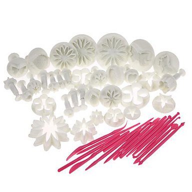 Sher New 47 pcs Sugarcraft Cake Decorating Fondant Icing Plunger Tools Mold Mould N5