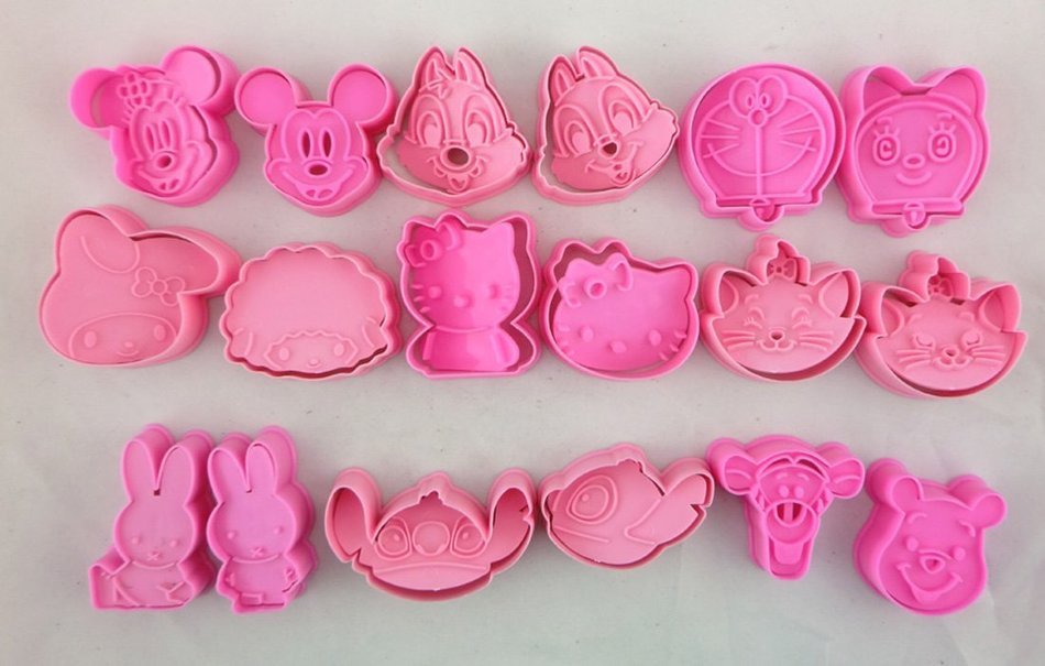 9 Styles Cartoon Cake Decortive Mold Cake Topper Cute Cookie Fondant Cake Sugar Craft Chocolate Decorating Plunger... N3