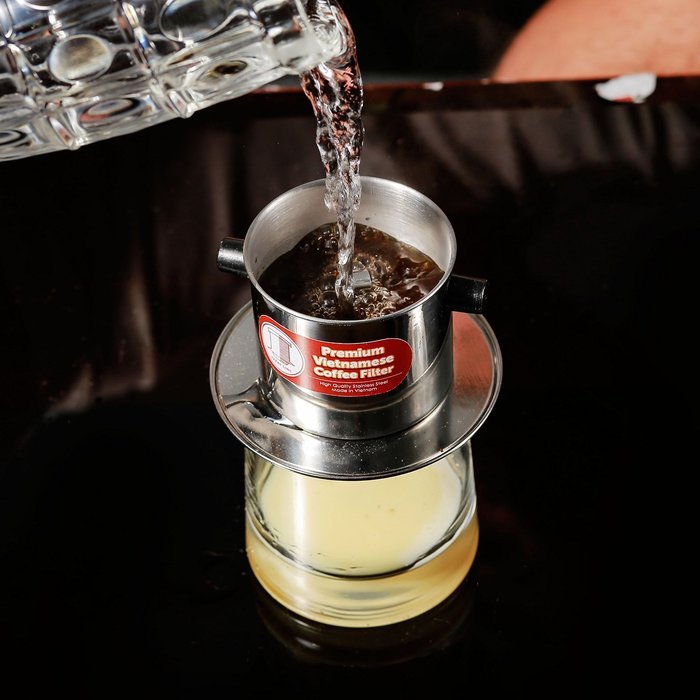 Vietnamese Coffee Filter Phin 11 Ounce (Large), Gravity Insert, One Cup N19
