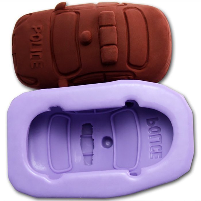 Police Car Shape Silicone Mold Cake Decorating Tools Chocolate Candy Baking Mould Soap Making Nicole R1005 N5