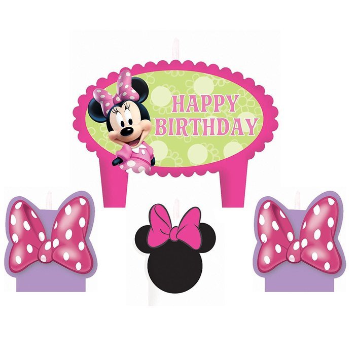 Minnie Mouse "Bow-Tique" Molded Cake Candle Set (4pc)