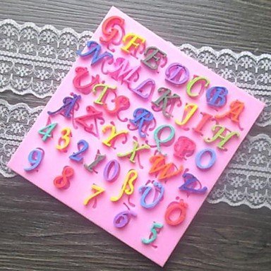 Sher Letters Numbers Shaped Fondant Cake Chocolate Silicone Mold