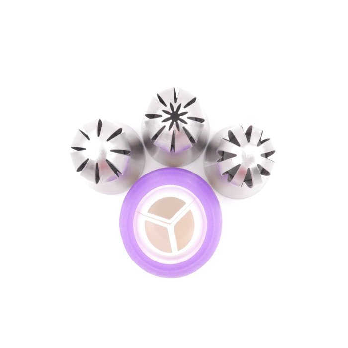 Pridebit 2016 New Russian Piping Tips Cake/Cupcake Decorating Icing Tips 3 Large Sphere Ball Tips 1 Tri-color... N3