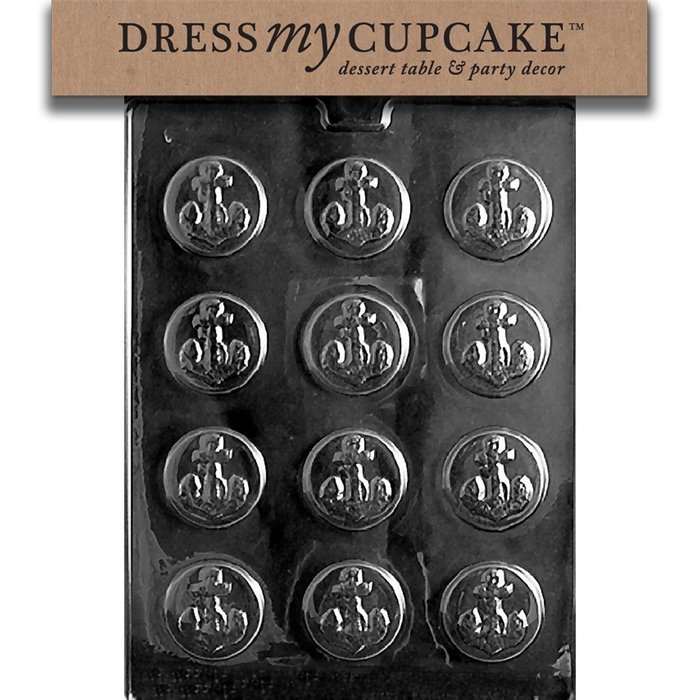Dress My Cupcake Chocolate Candy Mold, Anchor Mints, Nautical