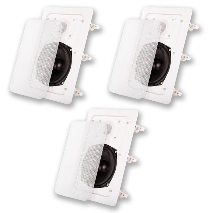 Acoustic Audio IW191 In Wall 3 Speaker Set 2 Way Home Theater 600 Watt IW191-3S