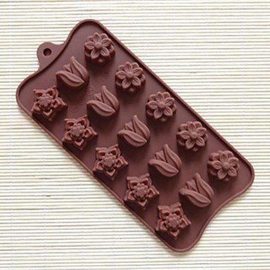 Sher 15 Hole Tulip Shape Cake Mold Ice Jelly Chocolate Mold
