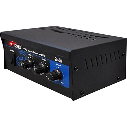 Pyle - Stereo Power Amplifier - Black "Product Category: Receivers, Amps & Htib/Power Amplifiers"