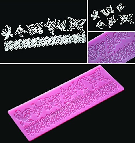 Anyana Silicone Mould Sugarcraft Lace Butterfly Stencil Cake Decorating Tools Cooking N4