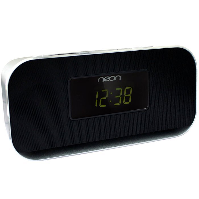 Neon Ms115bt-37 Clock Radio with Perfect Sound, Bluetooth, Dual Alarm and 20 Fm Radio Station Presets N3