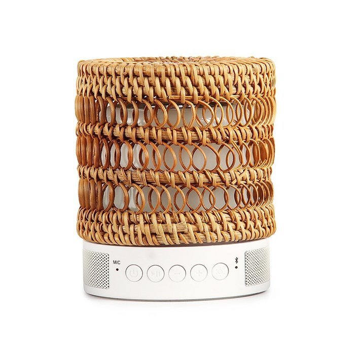 Wood Bluetooth Speaker,Bnest Mini Subwoofer Portable Wireless Colorful Light Mini Stereo Supporting Memory Card...