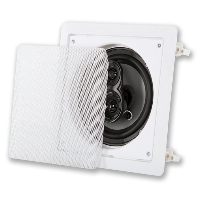 Acoustic Audio CS-i63s In Ceiling Square 3-Way Speaker (White)