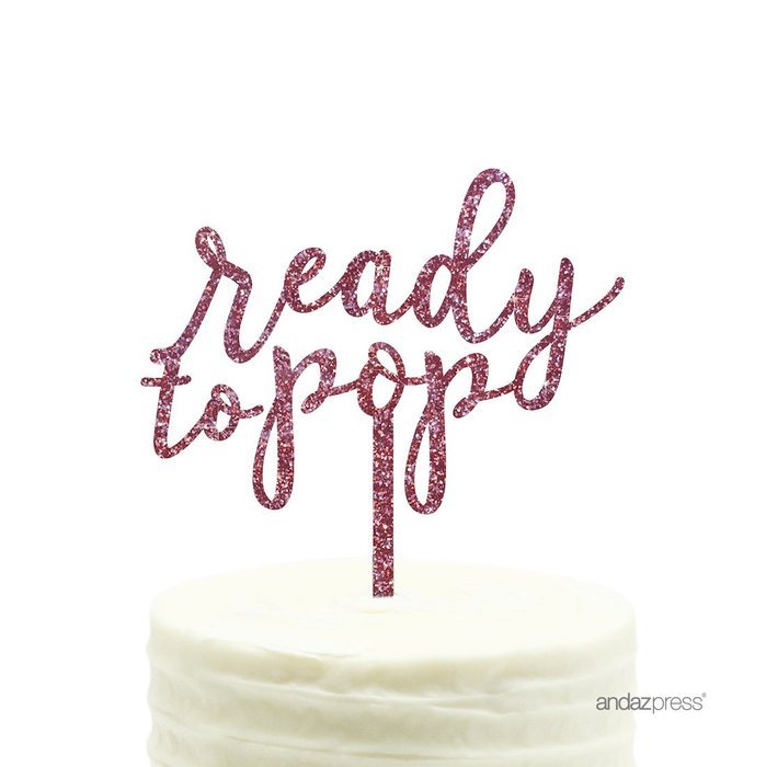 Andaz Press Baby Shower Acrylic Cake Toppers, Gold Glitter, Oh Baby, 1-Pack, Nautical Ocean Themed Party Decor... N62