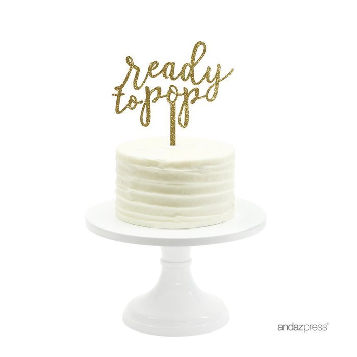 Andaz Press Baby Shower Acrylic Cake Toppers, Gold Glitter, Oh Baby, 1-Pack, Nautical Ocean Themed Party Decor... N68