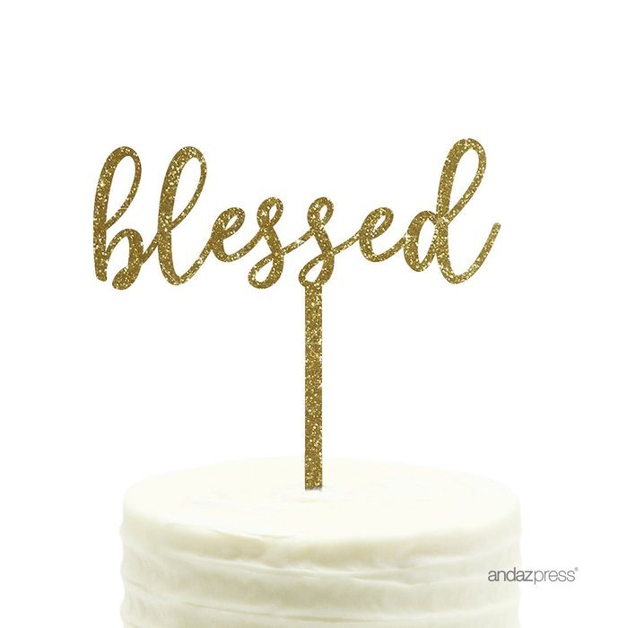 Andaz Press Baby Shower Acrylic Cake Toppers, Gold Glitter, Oh Baby, 1-Pack, Nautical Ocean Themed Party Decor... N71