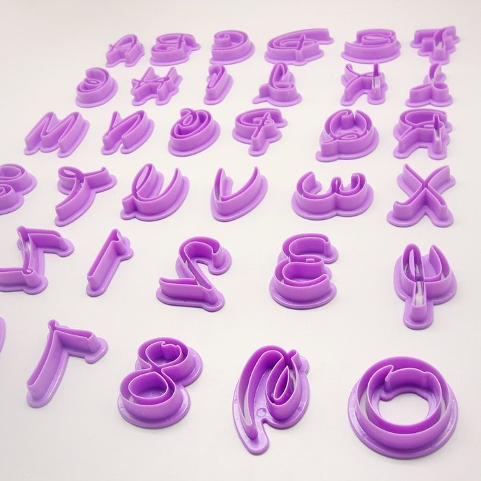 Set Of 36 Alphabet/Letter Number Cutter 3D Mold Tool,for Fondant, Sugarcraft, Gumpaste, Food Grade ABS, Dishwasher... N2