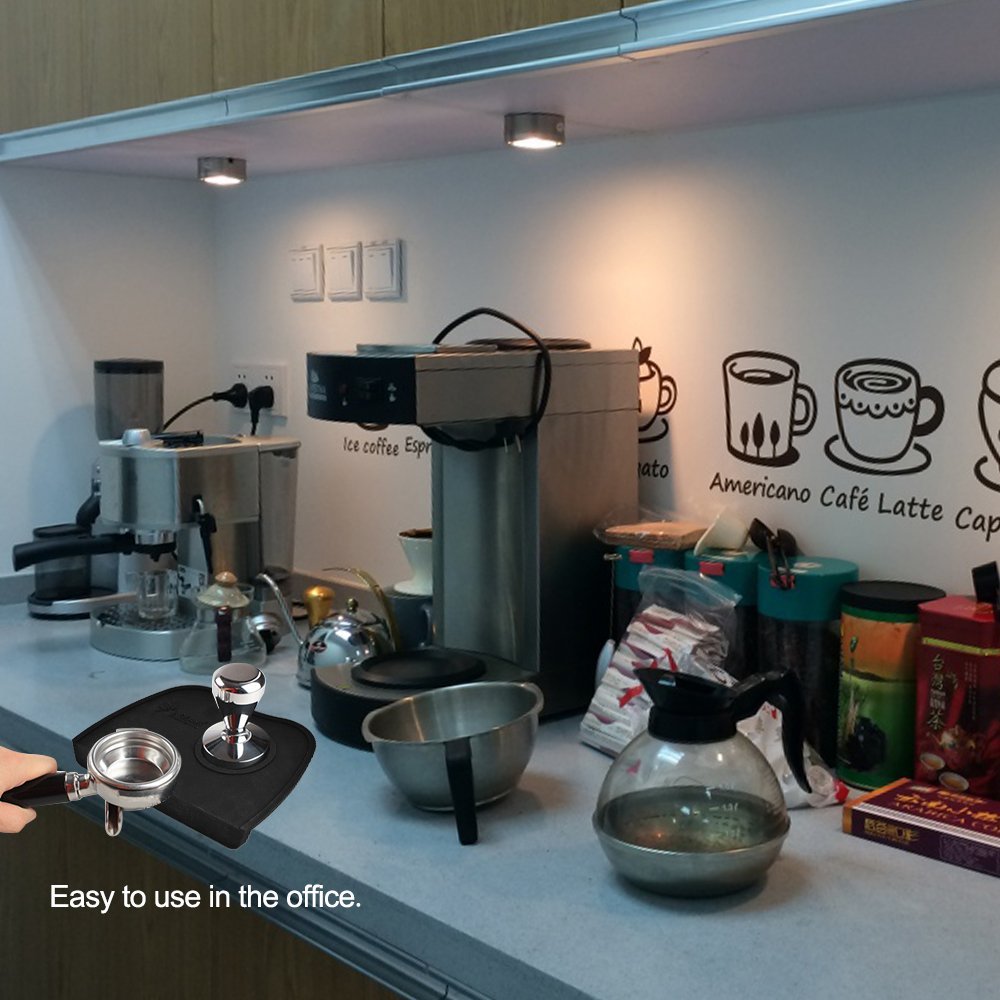 Silicone Espresso Tamp Mat. DLAND Fluted Coffee Tampering Corner Mat