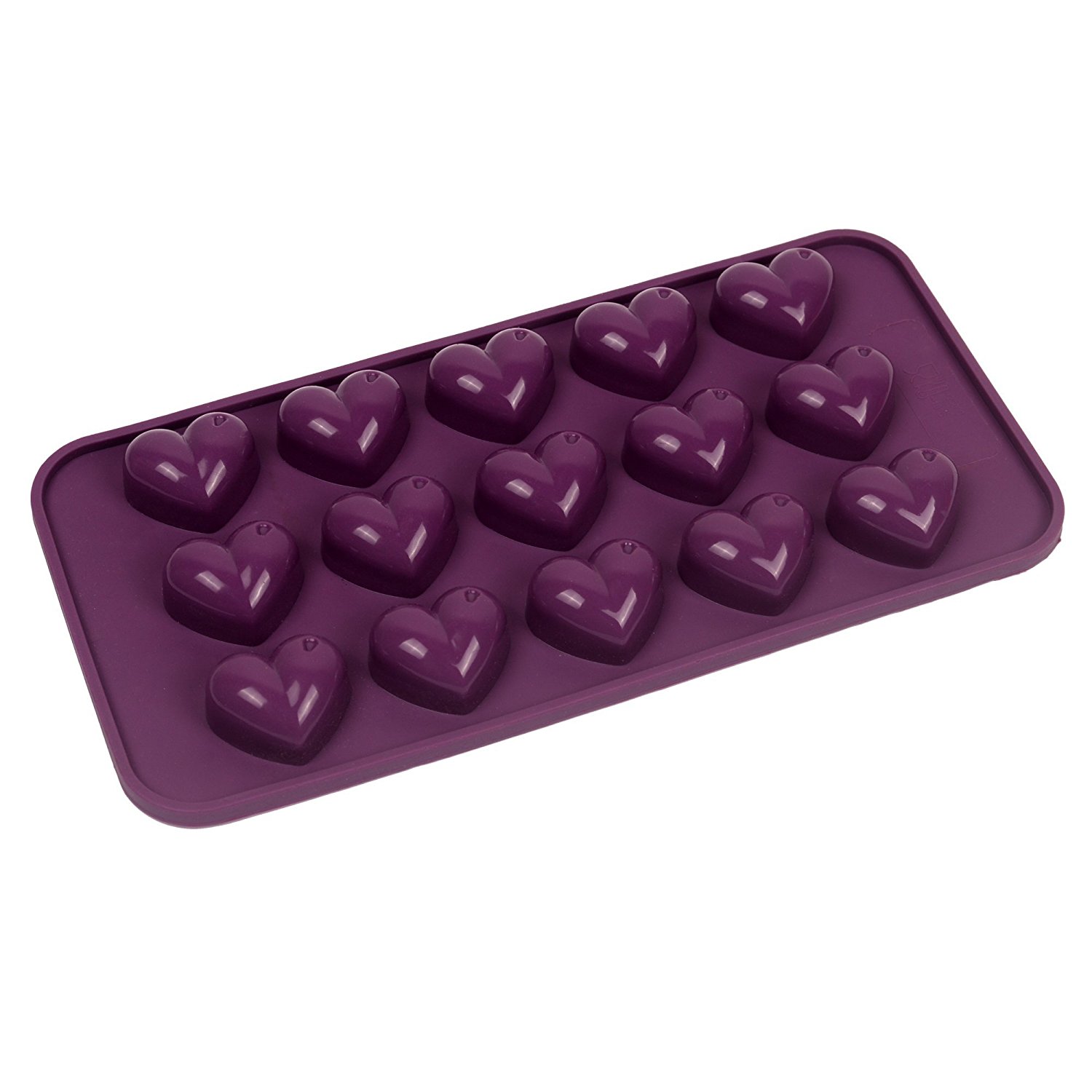 Webake Set of 2 Heart Shape Mini Silicone Chocolate Molds, Candy Molds ...