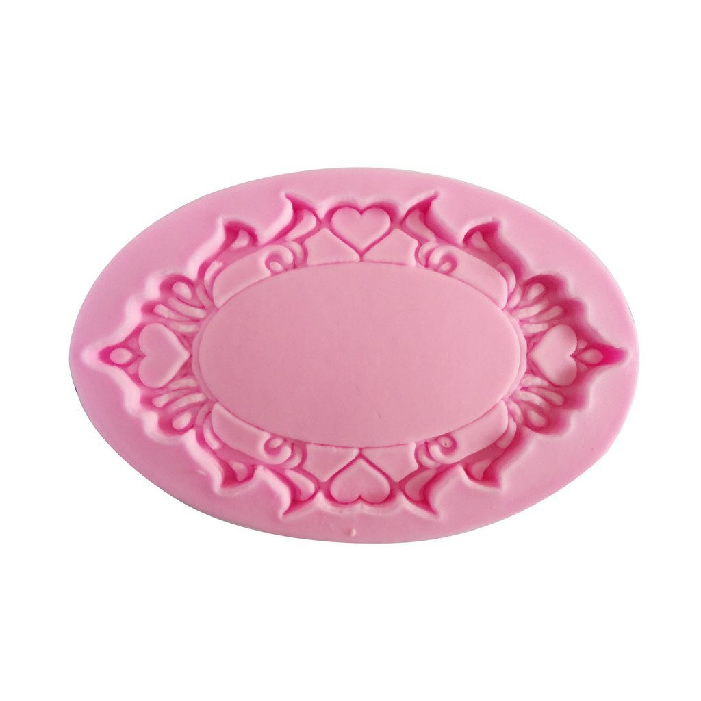 Wocuz W0737 Silicone Picture Frame Fondant Mold Candy Making Mould for