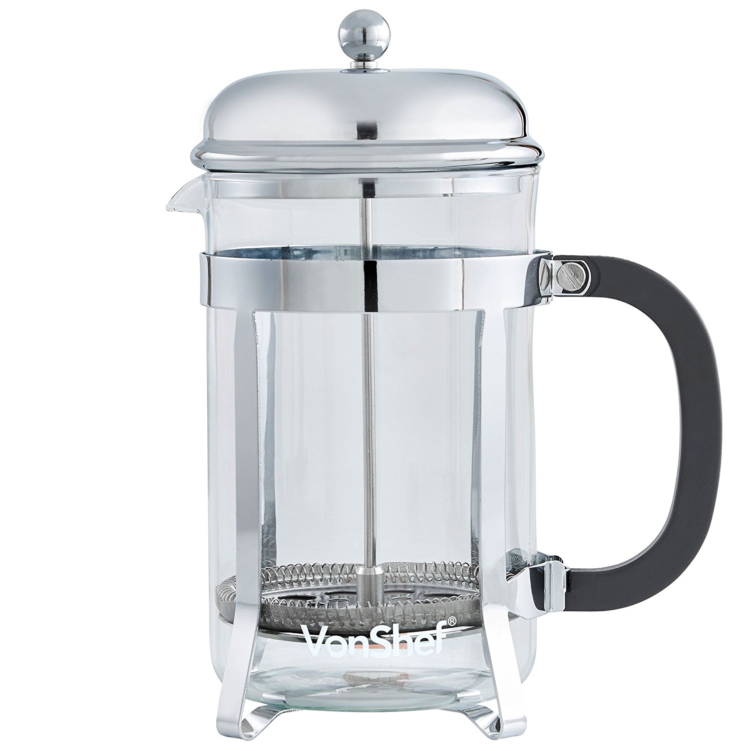 VonShef 12 Cup 48Oz Glass French Press Cafetiere Coffee Maker N8 free