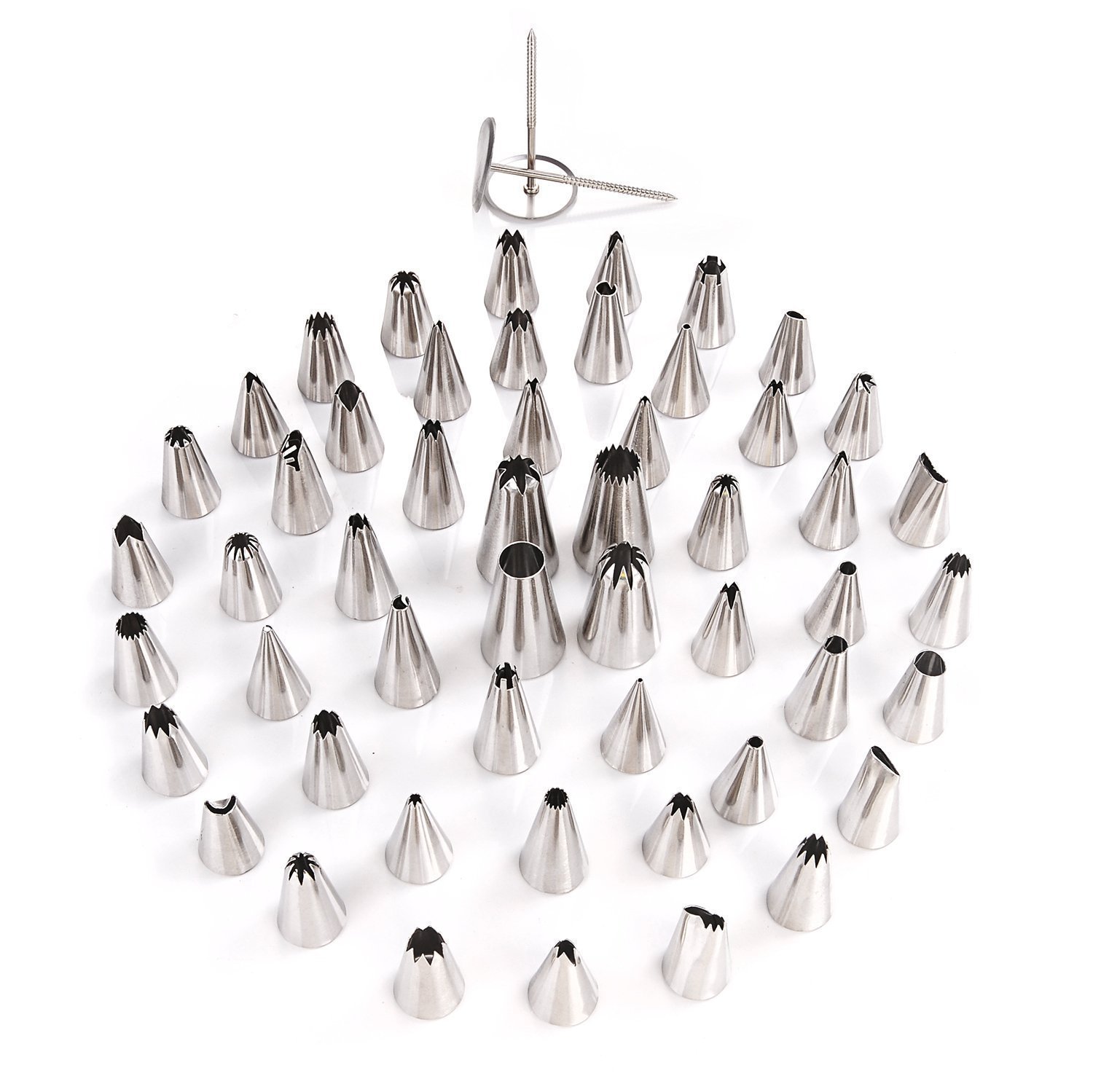 Icing Bag Set,PEMOTech 4 Sizes Reusable Silicone Cake Decorating Pastry