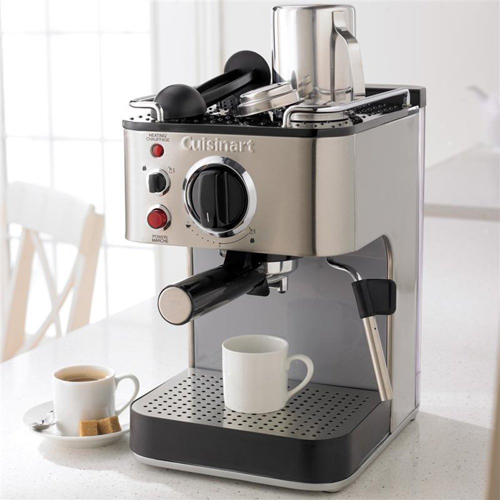 Cuisinart 15Bar Stainless Steel Espresso Maker Refurbished (EM100fr