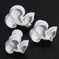 Joylive 3pcs Cherry Fondant Cake Decorating Sugarcraft Mold Cookie Plunger Cutters Tools N4