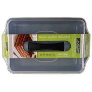 CasaWare Covered Cake Pan 9 x 13-inch (Silver Granite)