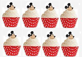 24 Mickey Mouse Cupcake Rings with 24 Baking Cups