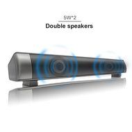 Elecsoul 10W (5Wx2) 3.0 USB Wireless Bluetooth Soundbar with Passive Radiators Support, 3.5 AUX and TF Card -... N7