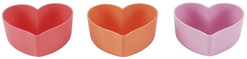 Baked goods type Kai silicone cup 3 pieces Heart kai House SELECT N2