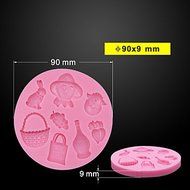 Y&amp;XL&amp;H Farmer, Rabbit, Radish, Grape, Basket Shapped Silicone Cake Mold Fondnat,Chocolate Candy Cupcake Soap Mold N2