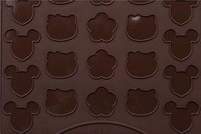 27 Cavity Cartoon Silicone Macaron Baking Mat Mickey Kitty Cherry N7