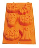 Lekue 6 Cavity Halloween Mold, Orange N3