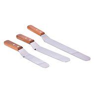 1 Pcs Cake Decorating Baking Spatulas, Blade with Wooden Handle, Stainless Steel,25cm/10inch by Crqes
