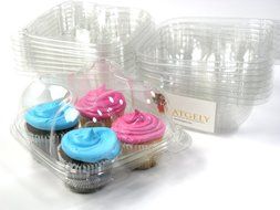 Katgely Cupcake Boxes Cupcake Containers 4 Pack Cupcake, Set of 10 N2
