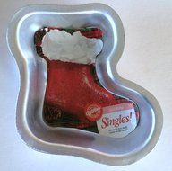 Wilton Singles Stocking Personal Size Mold Cake Pan #2105-1126