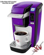 Solids Collection Purple - Decal Style Vinyl Skin fits Keurig K10 Mini Plus Coffee Makers (KEURIG NOT INCLUDED) N3